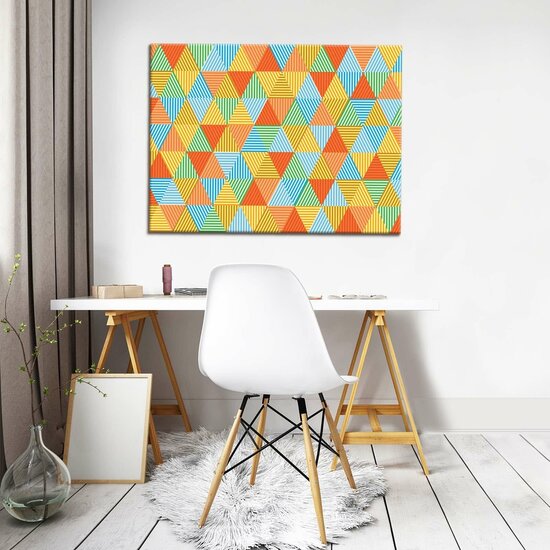 Colourful Triangles Canvas Schilderij PP10758O1