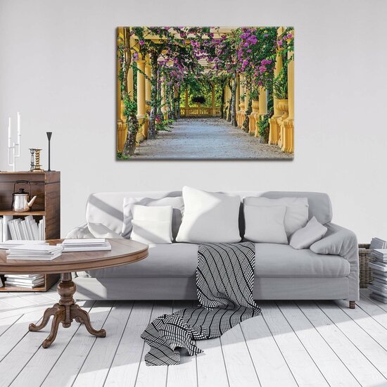 Terrace with flowers Canvas Schilderij PP10896O1