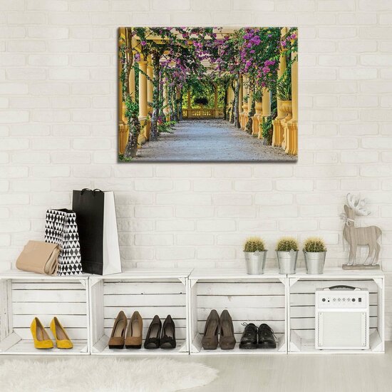 Terrace with flowers Canvas Schilderij PP10896O1