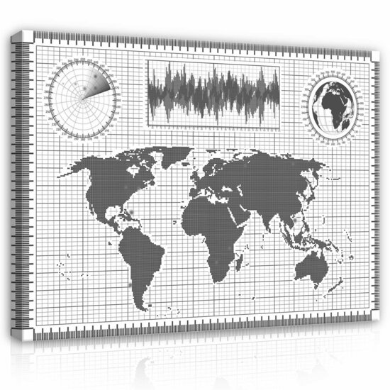 Map Canvas Schilderij PP10944O1