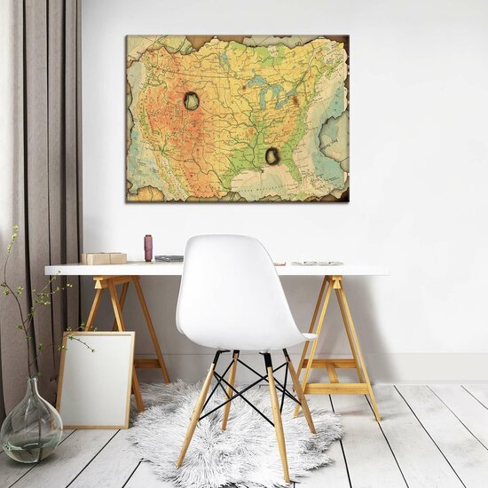 Map Canvas Schilderij PP10946O1