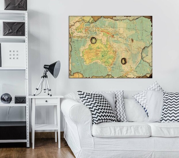 Map Canvas Schilderij PP10947O1