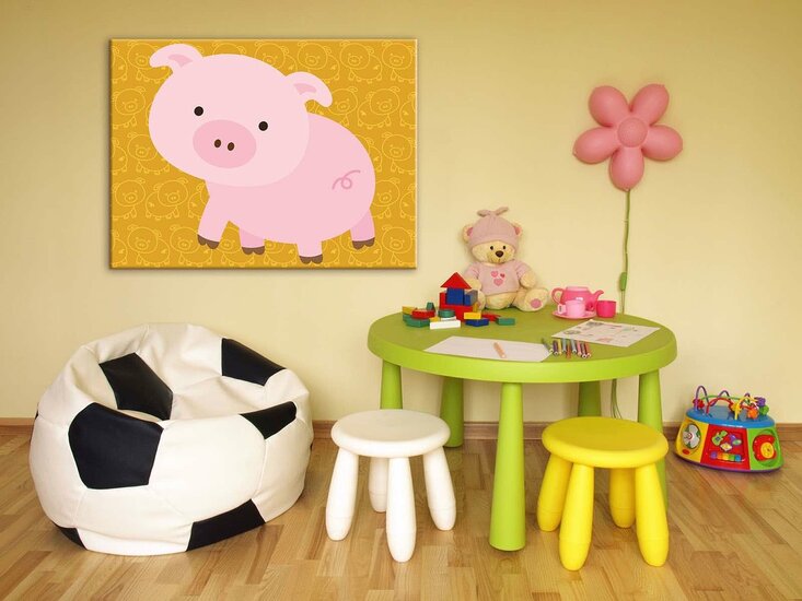 Piggy Canvas Schilderij PP10982O1