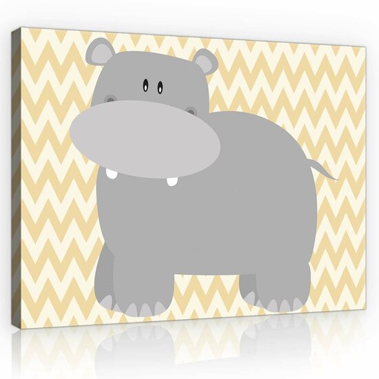 Hippo Canvas Schilderij PP10991O1