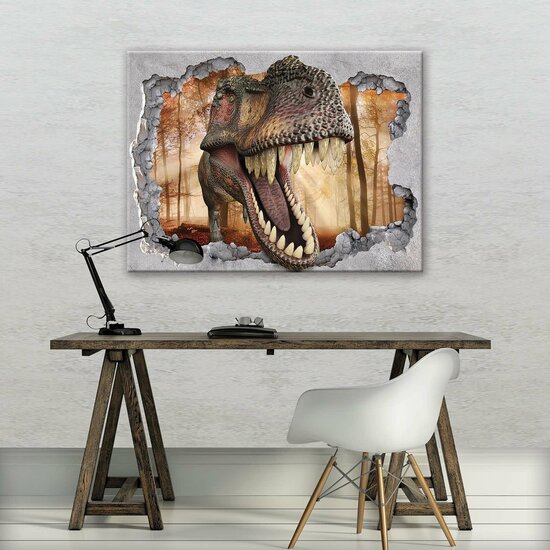Hole - Dinosaur Canvas Schilderij PP11036O1