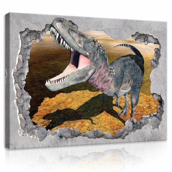 Hole - Dinosaur Canvas Schilderij PP11037O1