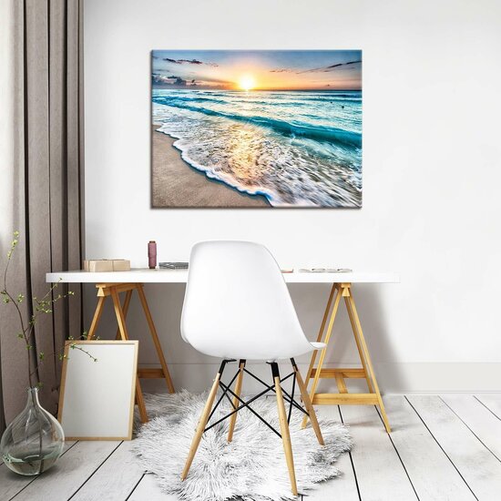 Beach sunset Canvas Schilderij PP11040O1