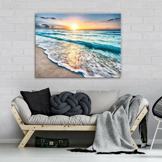 Beach sunset Canvas Schilderij PP11040O1