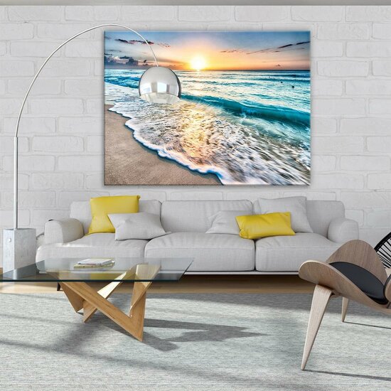 Beach sunset Canvas Schilderij PP11040O1