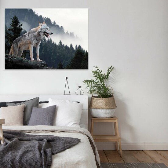 Wild nature wolf forest Canvas Schilderij PP14424O1