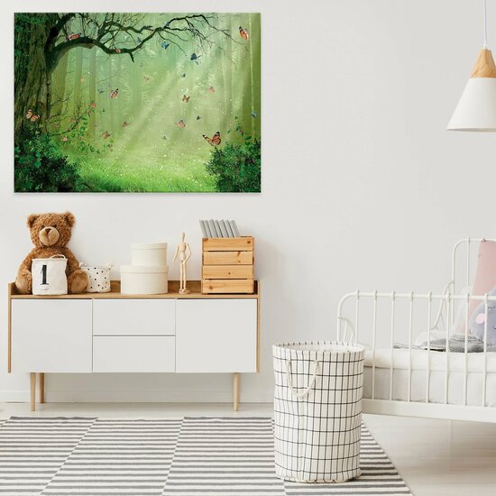 For Children Forest Fairytale Butterflies Canvas Schilderij PP14403O1