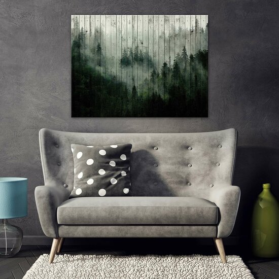 Forest Fog Canvas Schilderij PP13552O1