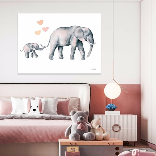For Children Animals Elephants Boho Canvas Schilderij PP14399O1