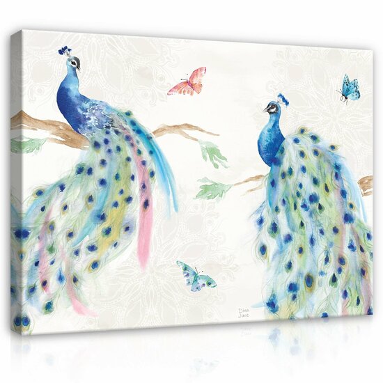 Animals Birds Abstract Ornaments Canvas Schilderij PP14384O1