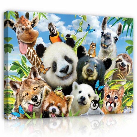 funny animals- selfies Canvas Schilderij PP12871O1