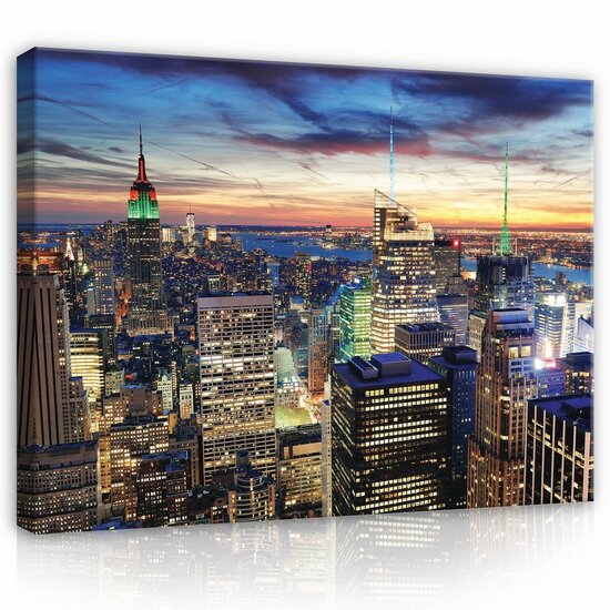 City skyline New York Canvas Schilderij PP14498O1