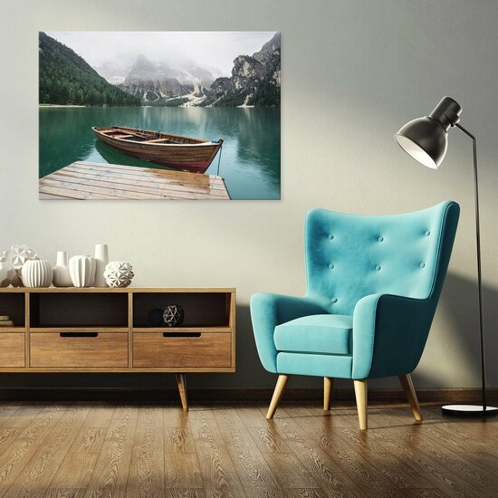 Landscape mountain lake hygge Canvas Schilderij PP14585O1
