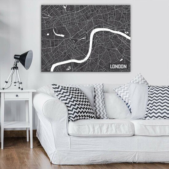 London Map Canvas Schilderij PP12732O1