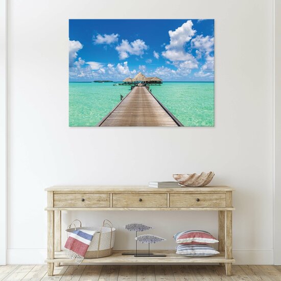 Nature ocean clouds jetty Canvas Schilderij PP14580O1