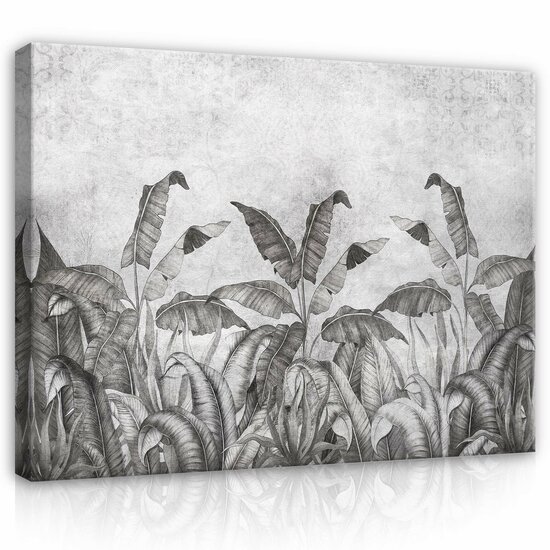 Imitation nature concrete leaves Canvas Schilderij PP14532O1