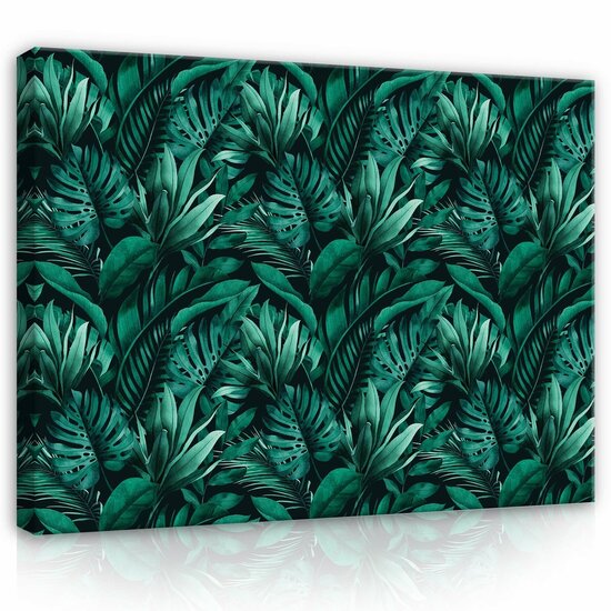 Nature leaves tropical monstera Canvas Schilderij PP14528O1