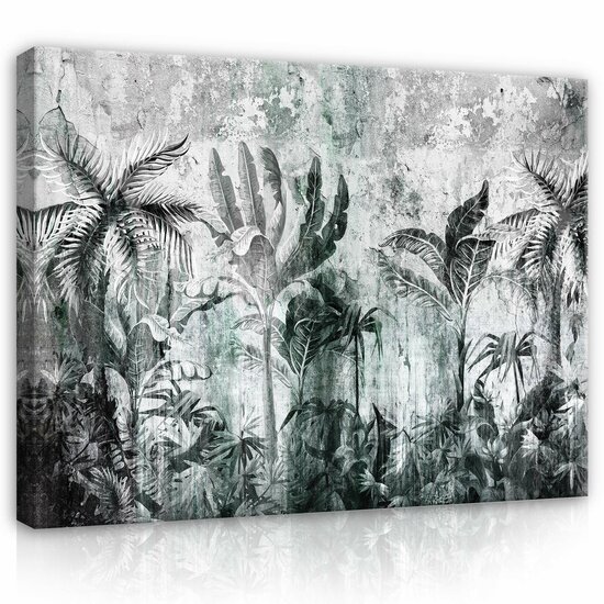 Structure jungle concrete wall Canvas Schilderij PP14518O1