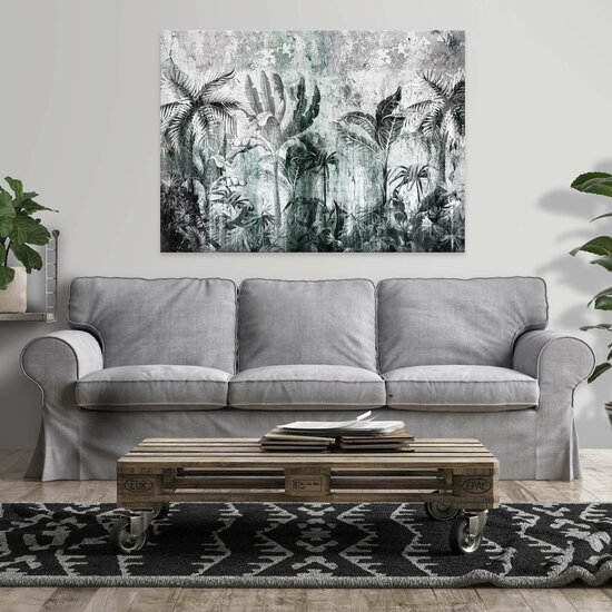 Structure jungle concrete wall Canvas Schilderij PP14518O1