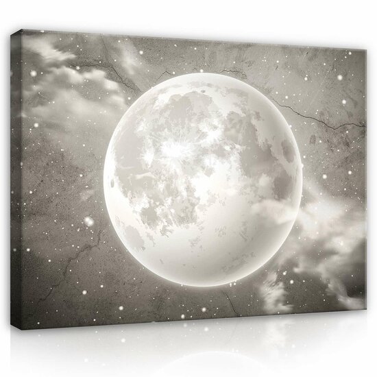 Moon on concrete - sepia Canvas Schilderij PP13575O1