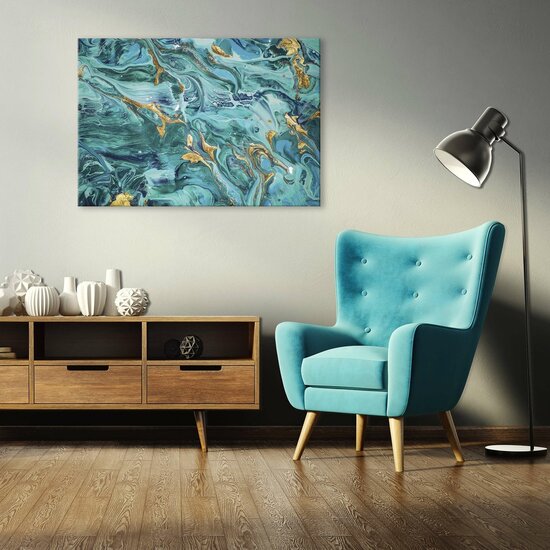 Turquoise marble Canvas Schilderij PP13820O1