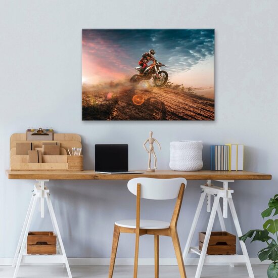 Cross Motorbike Canvas Schilderij PP13893O1