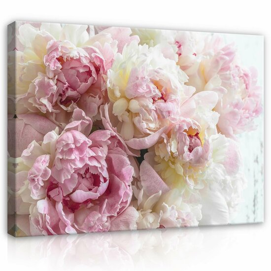 Pink peonies Canvas Schilderij PP13817O1