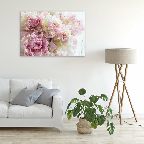 Pink peonies Canvas Schilderij PP13817O1