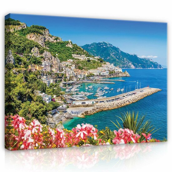 Mountains and Picturesque Seaview Canvas Schilderij PP10384O1