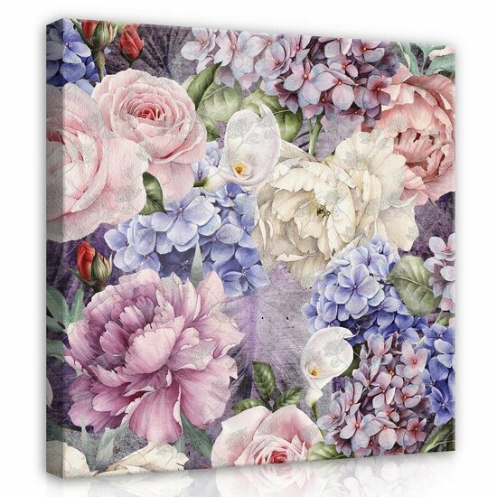 Flowers Rose Art Canvas Schilderij PP13515O2