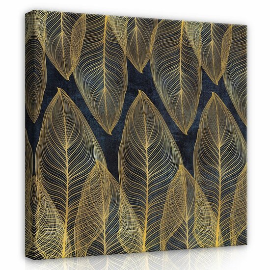 Golden leafs Canvas Schilderij PP13678O2