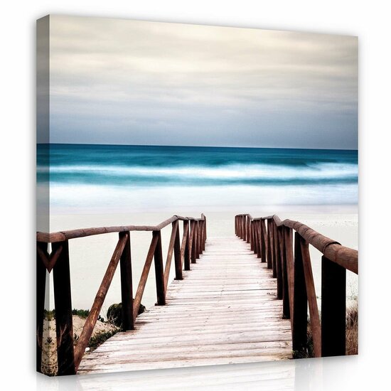 Beach Bridge Canvas Schilderij PP12283O2