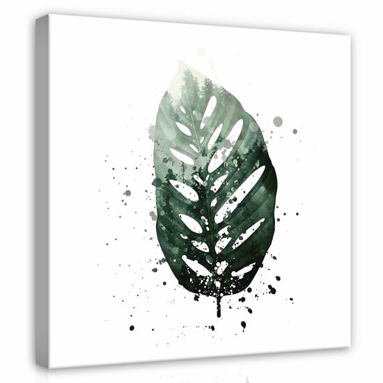 Leaf forest fog Canvas Schilderij PP13754O2