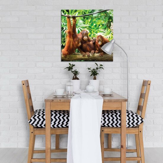 Orangutans in the Jungle Canvas Schilderij PP10230O2