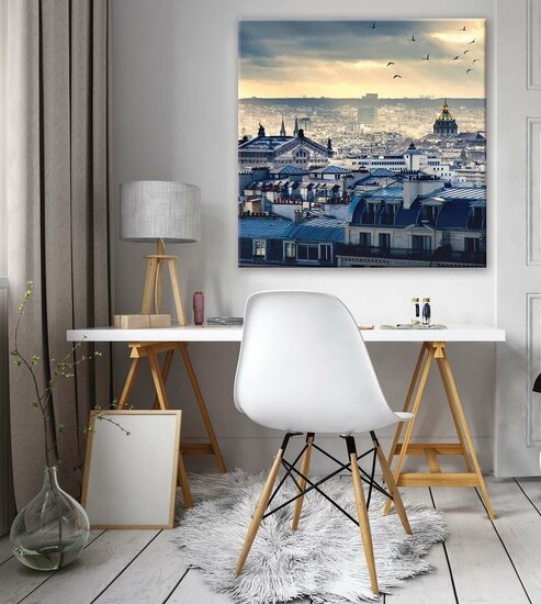 Paris from a bird&#039;s eye view Canvas Schilderij PP11853O2