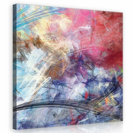 Sketched Colourful Abstraction Canvas Schilderij PP10007O2