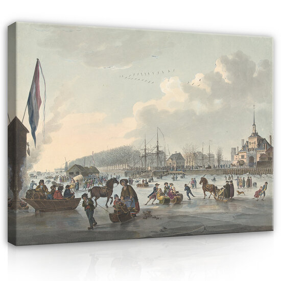 Rijksmuseum Canvas Ijsvermaak voor Rotterdam 1784 RMC62