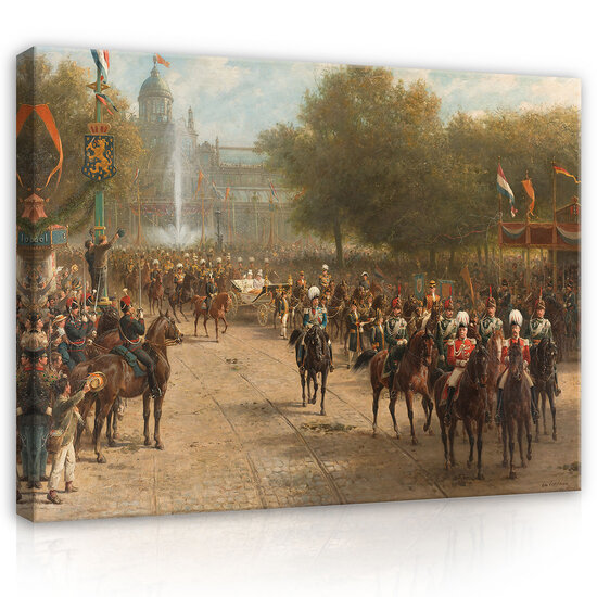 Rijksmuseum Canvas Intocht Koningin Wilhelmina 1898 Amsterdam RMC63