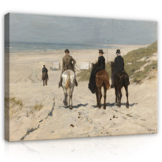 Rijksmuseum Canvas Morgenrit langs het strand Anton Mauve RMC15