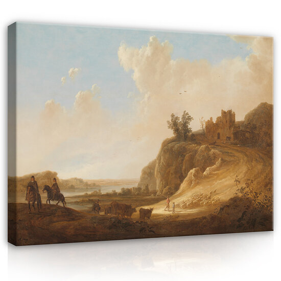Rijksmuseum Canvas Bergachtig Landschap met kasteelruine RMC53