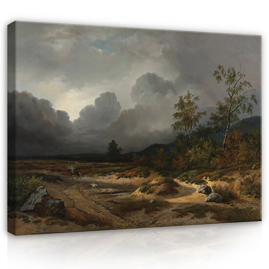 Rijksmuseum Canvas Landschap bij naderend onweer Willem Roelofs RMC58