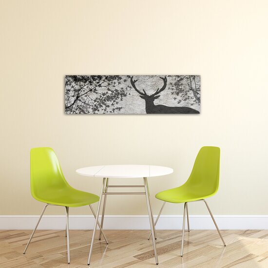 Deer Shadow on Gray Wall Canvas Schilderij PP20284O3