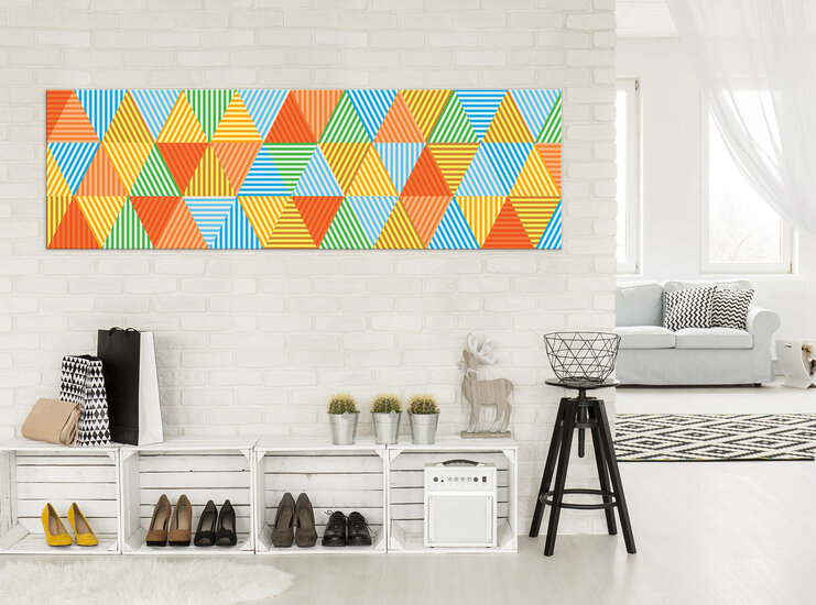 Colourful Triangles Canvas Schilderij PP10758O3