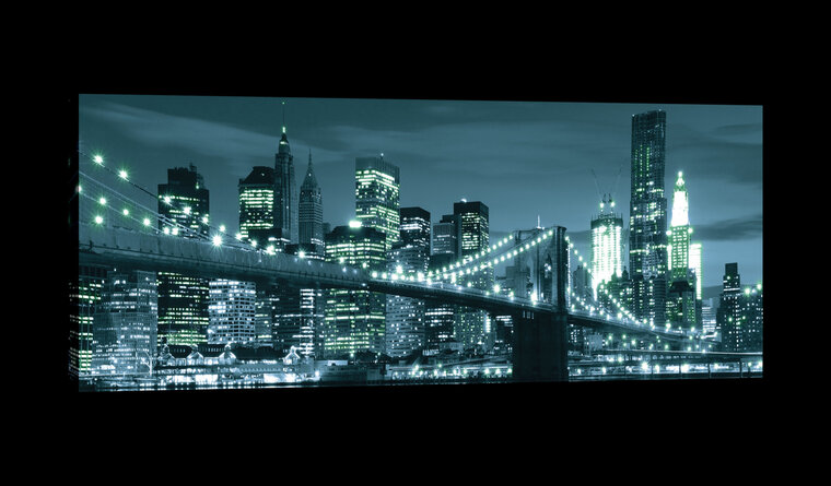 New York City and Brooklyn Bridge Canvas Schilderij PP20085O3