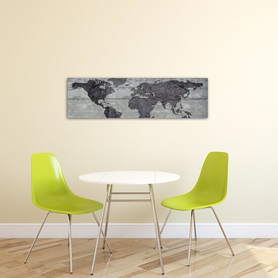 World Map on Concrete Canvas Schilderij PP20273O3