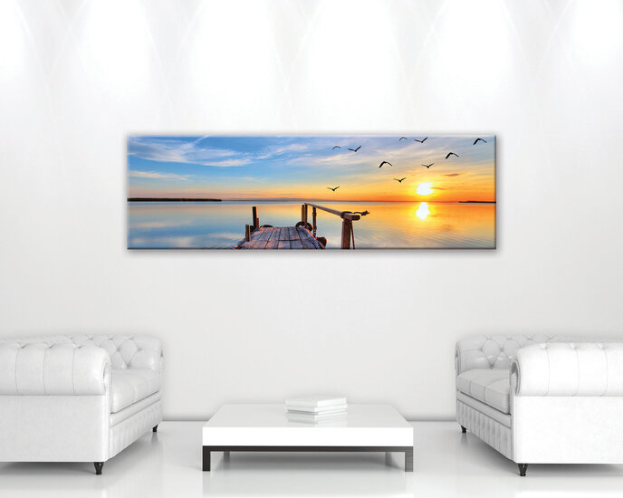 Wooden bridge Canvas Schilderij PP11619O3